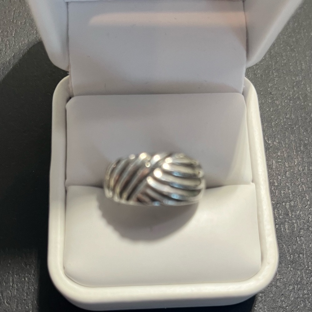 Sterling silver style band ring.